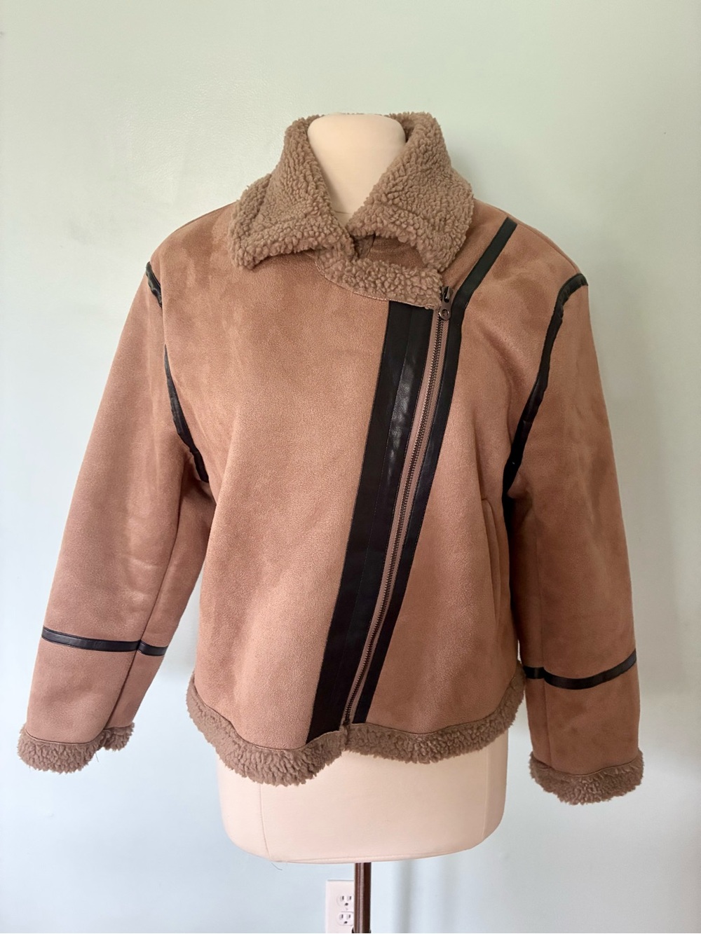 Urban Closet Faux Suede Shearling Jacket